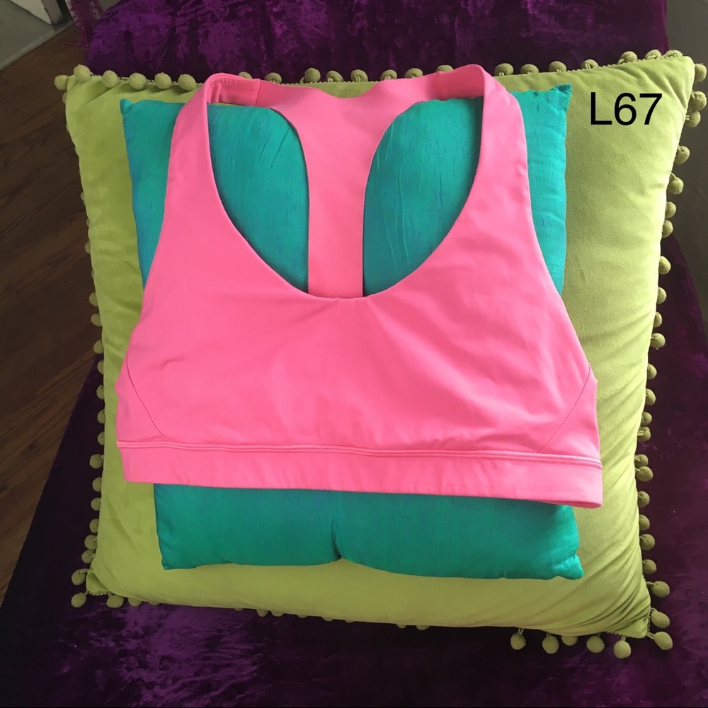 Lululemon Break Free bra in rosy pink